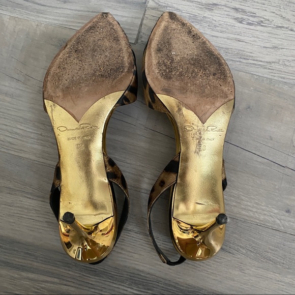 Oscar de la Renta Leopard Sandals Size 8 - Picture 3 of 5